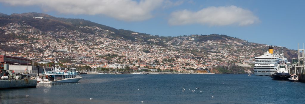 Fireworks in the bay of Funchal  - the scene